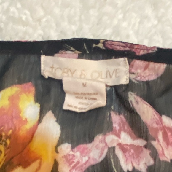 Toby and Olive Sheer High-Low Duster Size Medium Floral - Picture 4 of 4